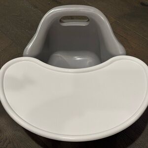 Gray and White Baby Upseat with Tray